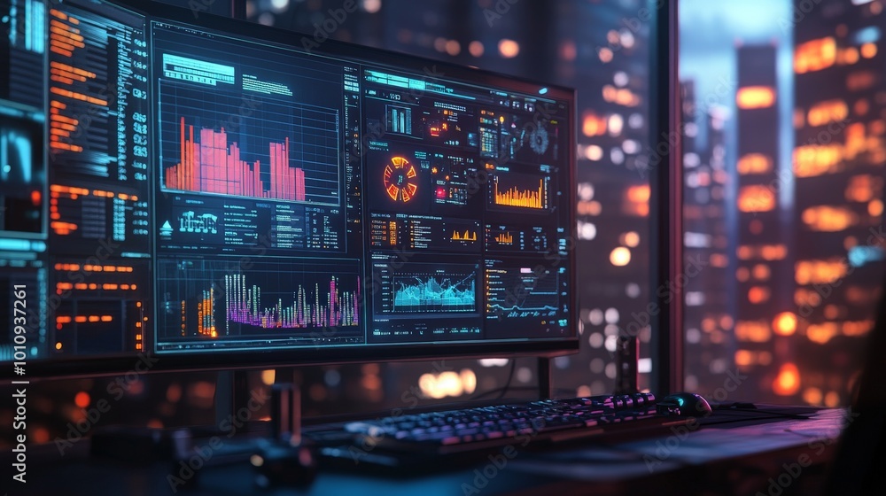 Detailed Financial Analytics Dashboard Displaying Stock Market Data for Business Investment Research Detailed Financial Analytics Dashboard Displaying Stock Market Data for Business Investment Research