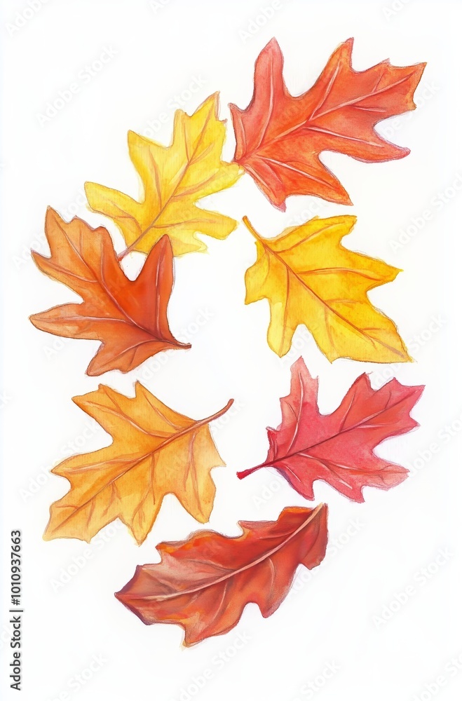 A Beautiful Artistic Combination of Autumn Leaves in Color A Beautiful Artistic Combination of Autumn Leaves in Color