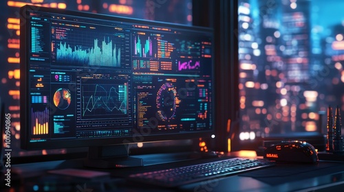 Detailed Financial Analytics Dashboard Displaying Stock Market Data for Business Investment Research