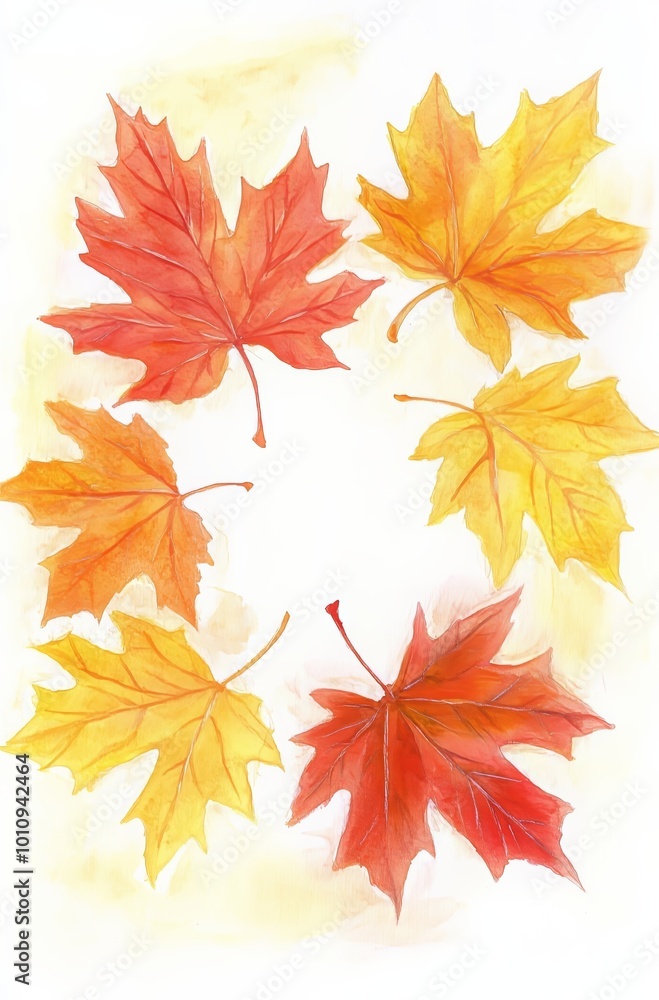 Captivating Display of Vibrant Autumn Leaves in Various Colors Captivating Display of Vibrant Autumn Leaves in Various Colors