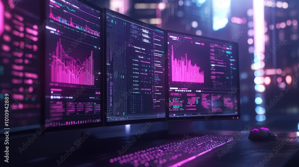 Detailed Financial Analytics Dashboard Displaying Stock Market Data for Business Investment Research Detailed Financial Analytics Dashboard Displaying Stock Market Data for Business Investment Research