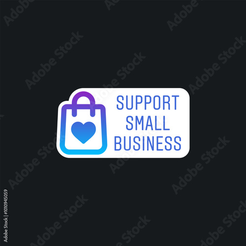 Support Small Business Social Media Story Post Sticker Design