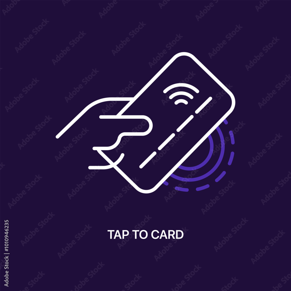 Tap to card payment method vector icon Tap to card payment method vector icon