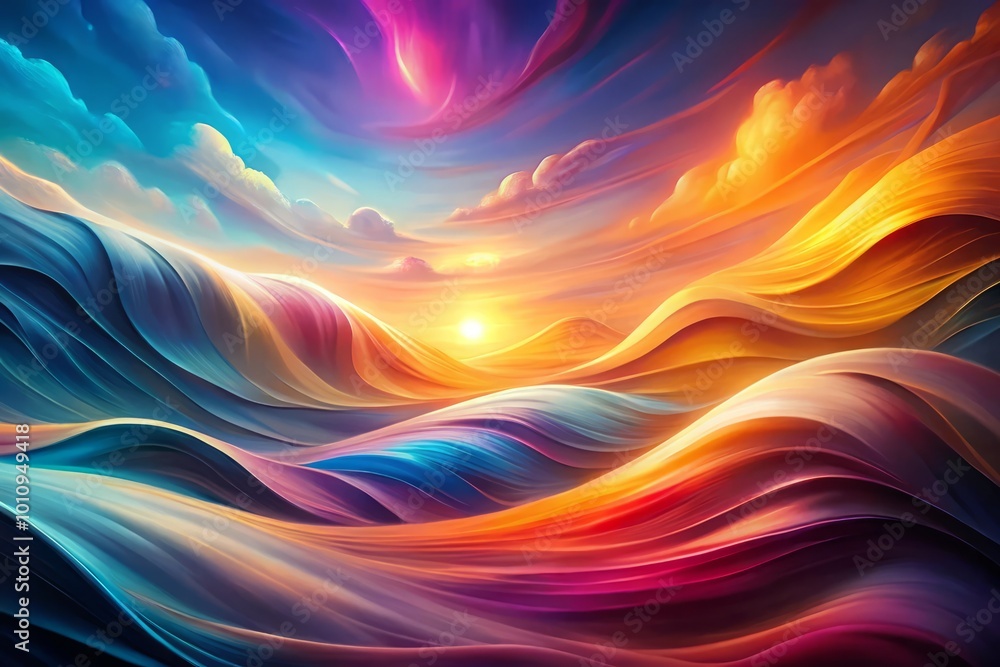 Enchanting abstract background featuring vibrant, flowing shapes that create an ethereal ambiance, perfect for modern Enchanting abstract background featuring vibrant, flowing shapes that create an ethereal ambiance, perfect for modern
