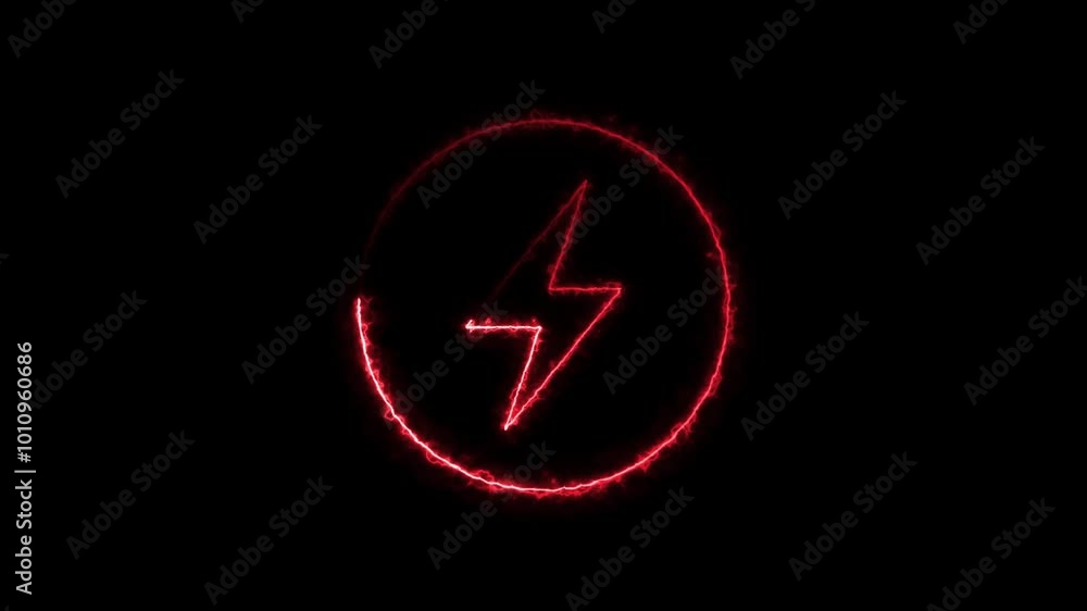energy and power Glowing neon line Lightning bolt icon isolated on black background. energy and power Glowing neon line Lightning bolt icon isolated on black background.