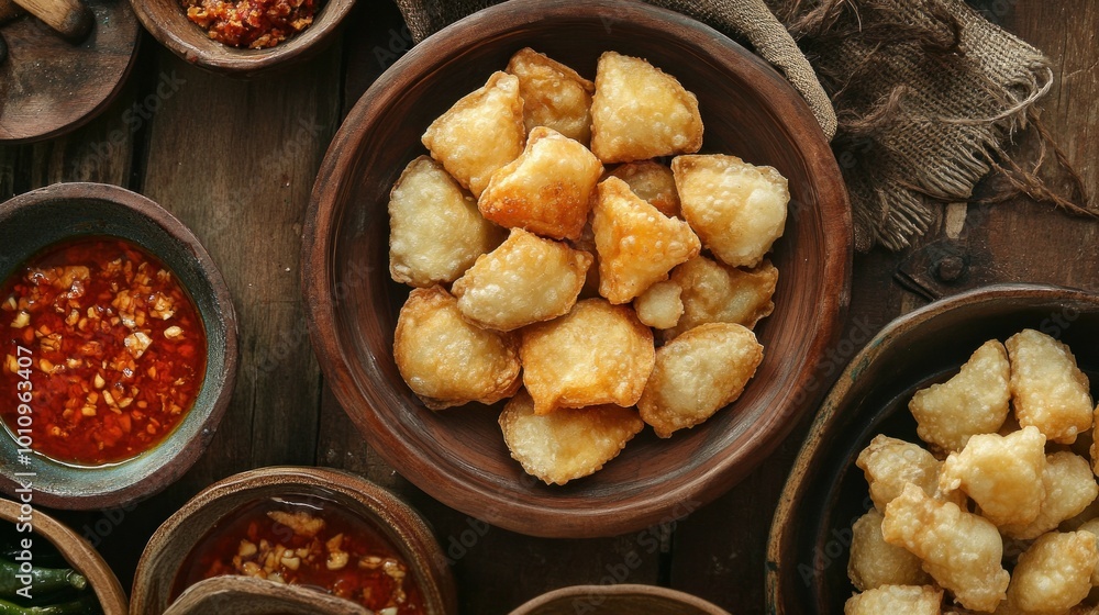 A popular fish-based snack from South Sumatra, pempek is a classic Indonesian meal eaten with sour cuko sauce. A popular fish-based snack from South Sumatra, pempek is a classic Indonesian meal eaten with sour cuko sauce.