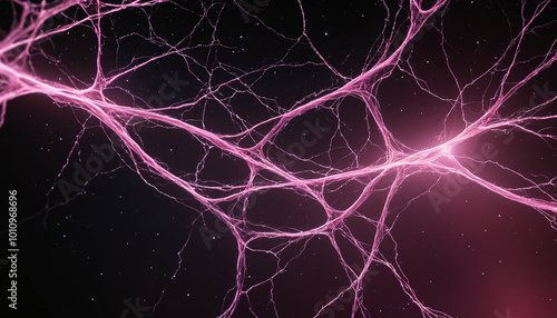 Digital anatomy, blood and nervous system, connections, biology, colorful