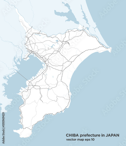 日本の千葉県のシンプルなロードマップ