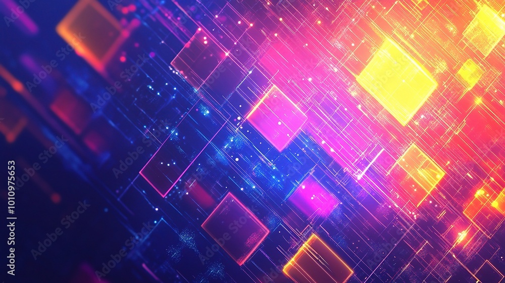 Vibrant Abstract Background with Geometric Shapes Vibrant Abstract Background with Geometric Shapes