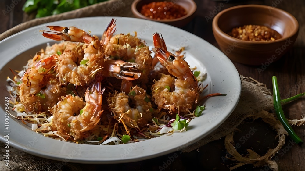 fried shrimp, tasty seafood, delicious meal for lunch or dinner, fired fast food fried shrimp, tasty seafood, delicious meal for lunch or dinner, fired fast food