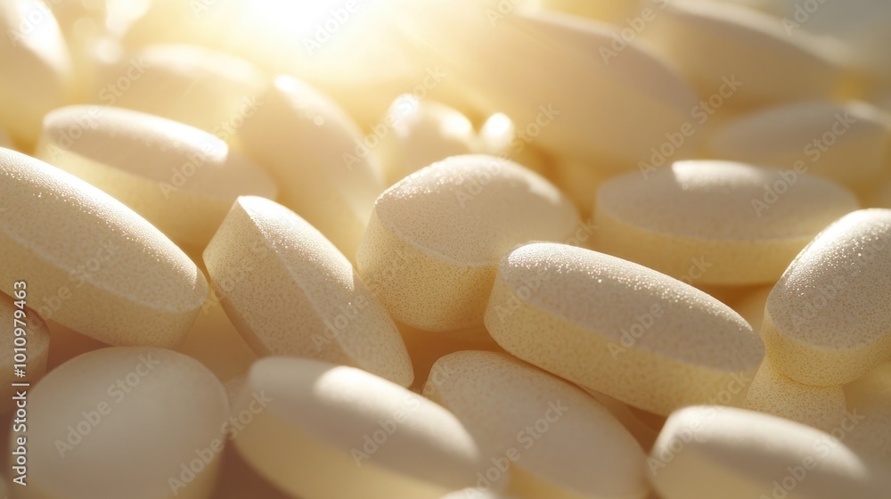 White Pills on Table White Pills on Table