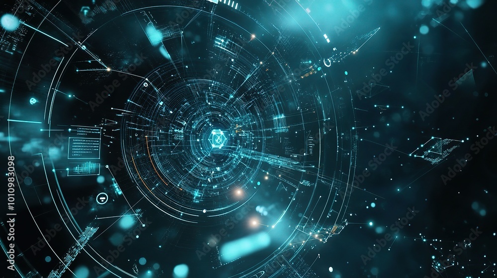 Futuristic Abstract Digital Visualization Futuristic Abstract Digital Visualization