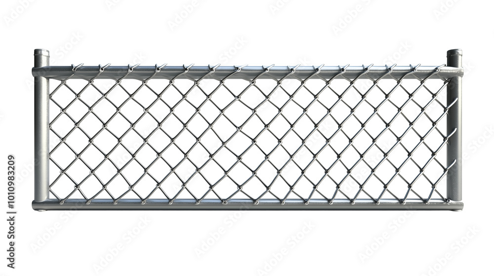 Open metal wire mesh fence with lightweight isolated on transparent background, , clipping paths for design and decoration Open metal wire mesh fence with lightweight isolated on transparent background, , clipping paths for design and decoration