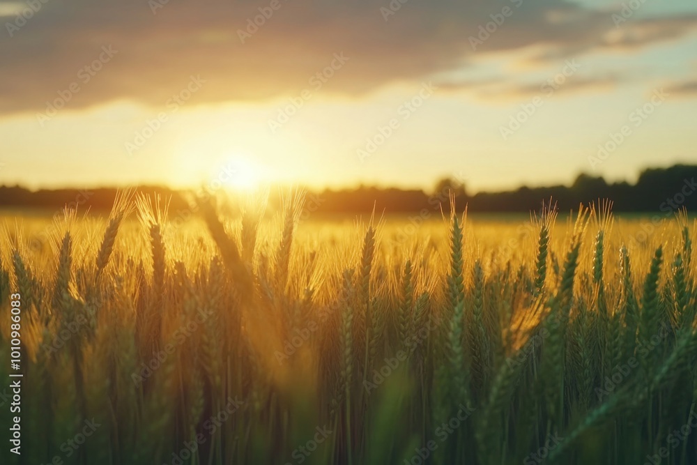 Field of Wheat at Sunset Field of Wheat at Sunset