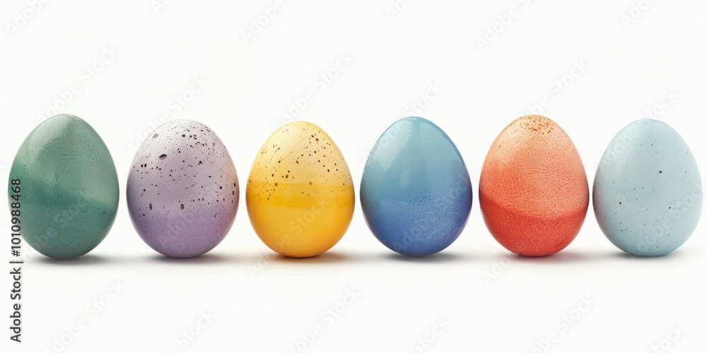 Set of colorful eggs isolated on white background Set of colorful eggs isolated on white background