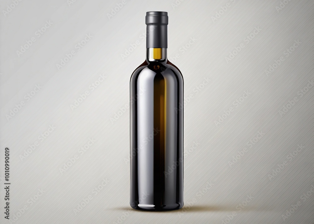 Sophisticated black bottle ideal for showcasing wine or oil against a clear backdrop, tailored for product photography and advertising applications. A captivating visual solution. Sophisticated black bottle ideal for showcasing wine or oil against a clear backdrop, tailored for product photography and advertising applications. A captivating visual solution.