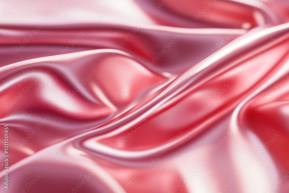 Obraz premium Close-up of red satin fabric