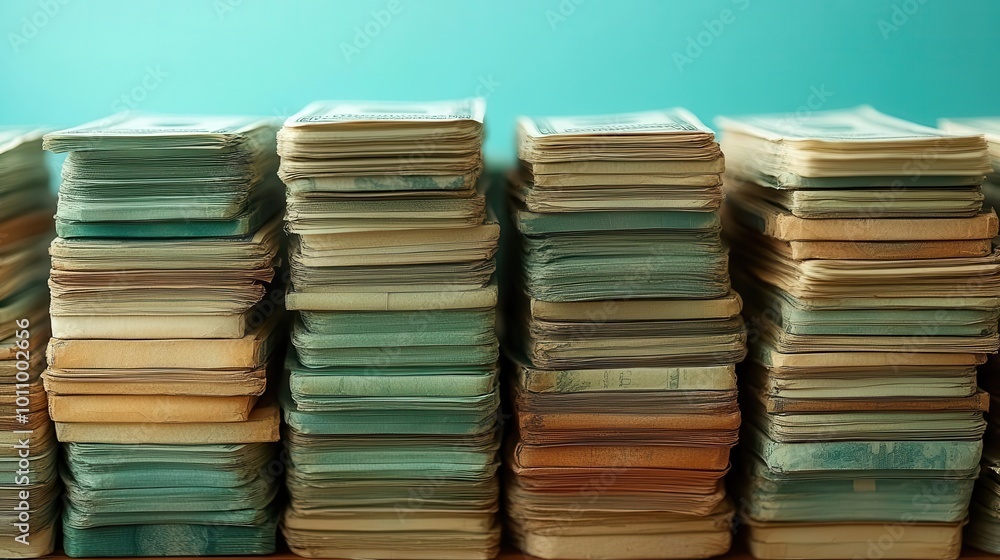 stacks of crisp hundreddollar bills arranged in a neat pile meticulously detailed against a stark white background emphasizing wealth and abundance in a clean professional style stacks of crisp hundreddollar bills arranged in a neat pile meticulously detailed against a stark white background emphasizing wealth and abundance in a clean professional style