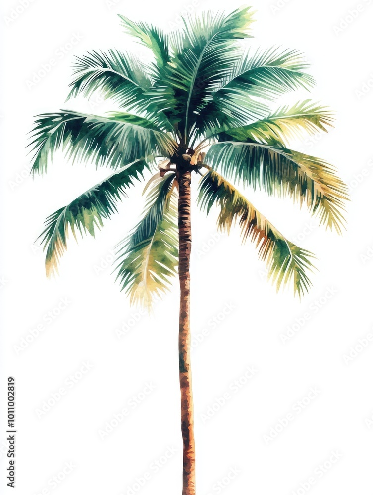 Fototapeta premium Palm Tree Watercolor