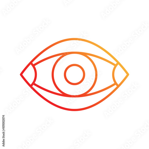 cataract gradient icon with white background vector stock illustration