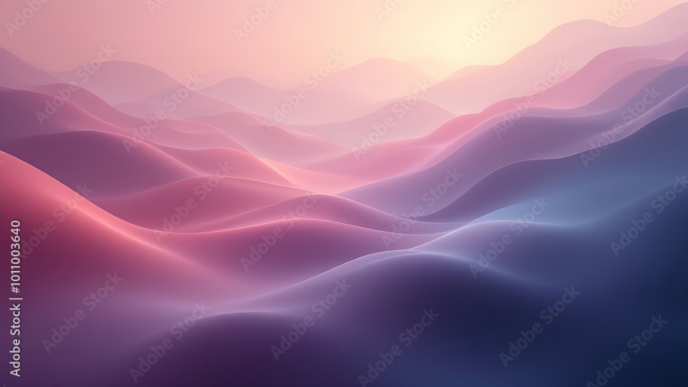 Abstract pastel-colored waves, serene and smooth. Abstract pastel-colored waves, serene and smooth.
