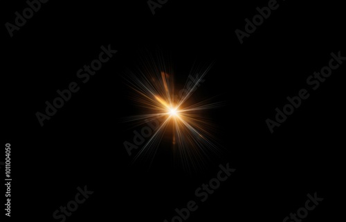 Wallpaper Mural A bright, yellow light bursts from a dark background, with a few glowing rays extending outwards. Torontodigital.ca