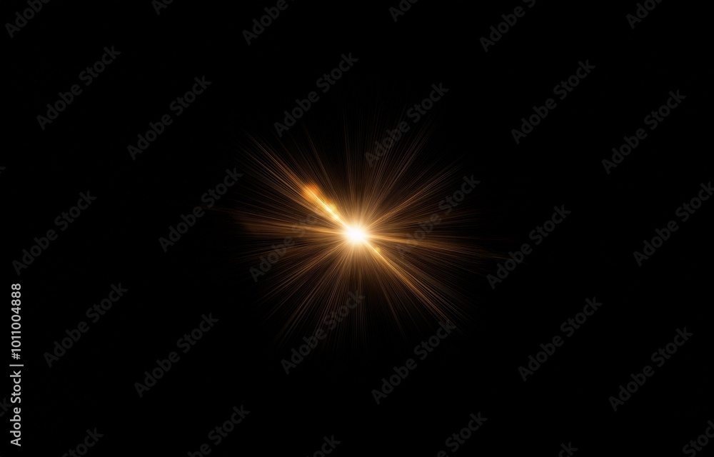 A bright golden light bursts from a dark background. A bright golden light bursts from a dark background.