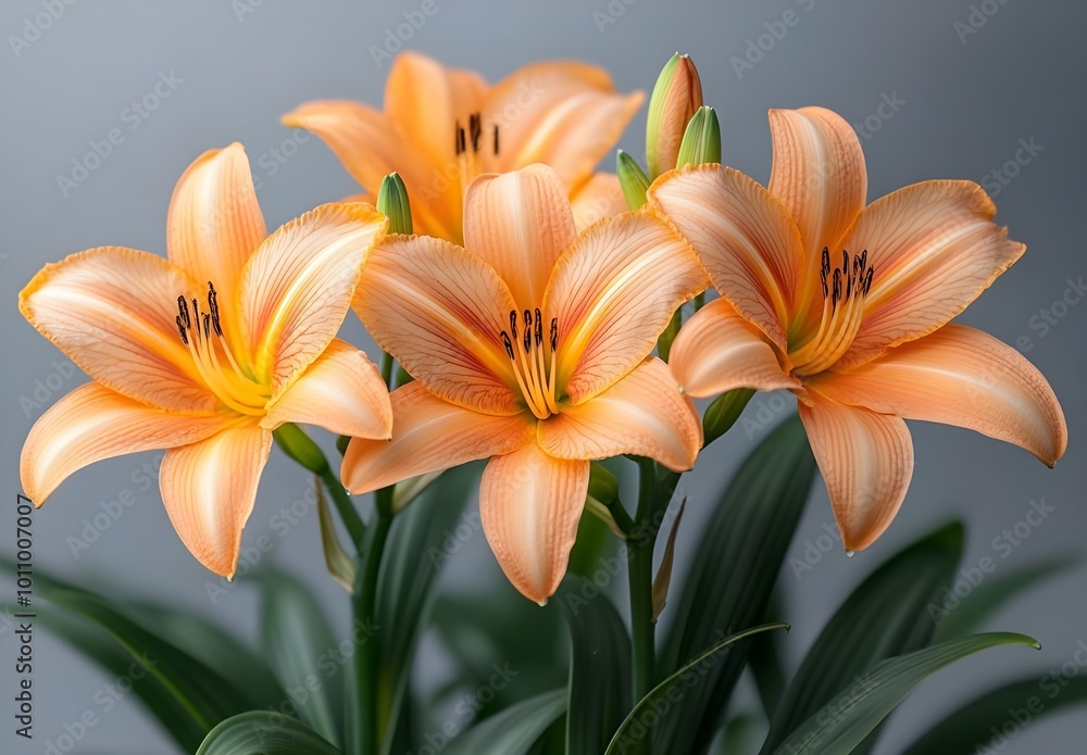 Obraz premium orange lily flower on white