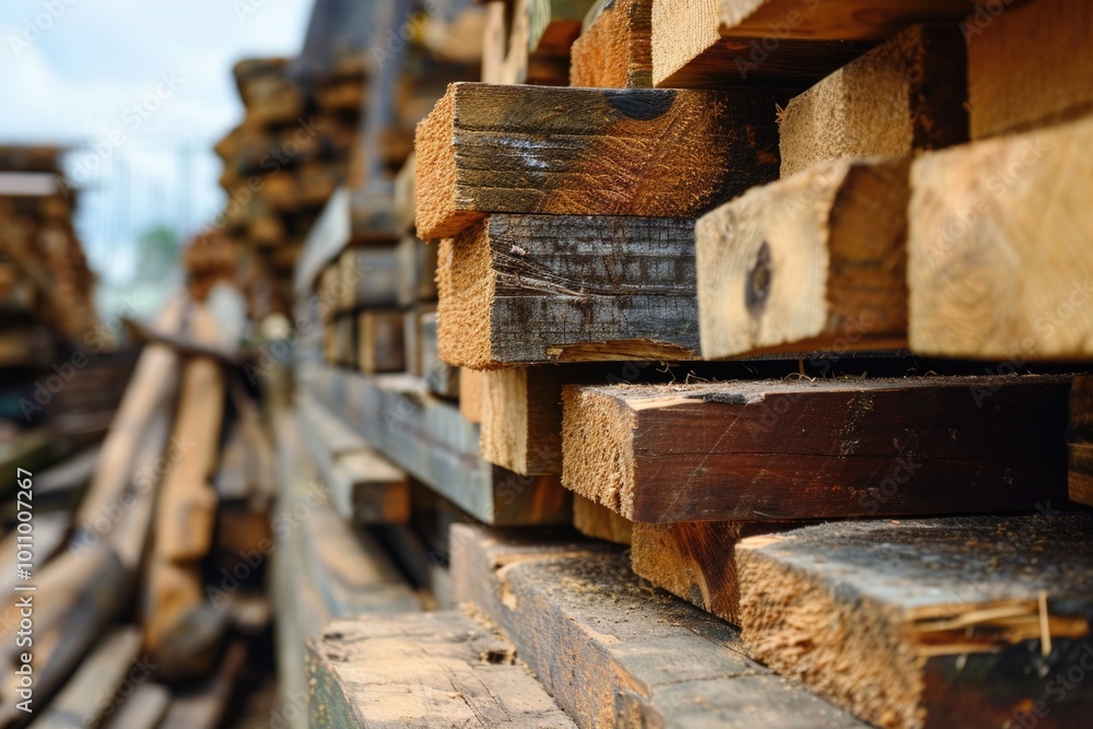 Textures of Timber: Lumberyard Stack of Wooden Terrace Planks for Carpentry and Furniture Design Textures of Timber: Lumberyard Stack of Wooden Terrace Planks for Carpentry and Furniture Design
