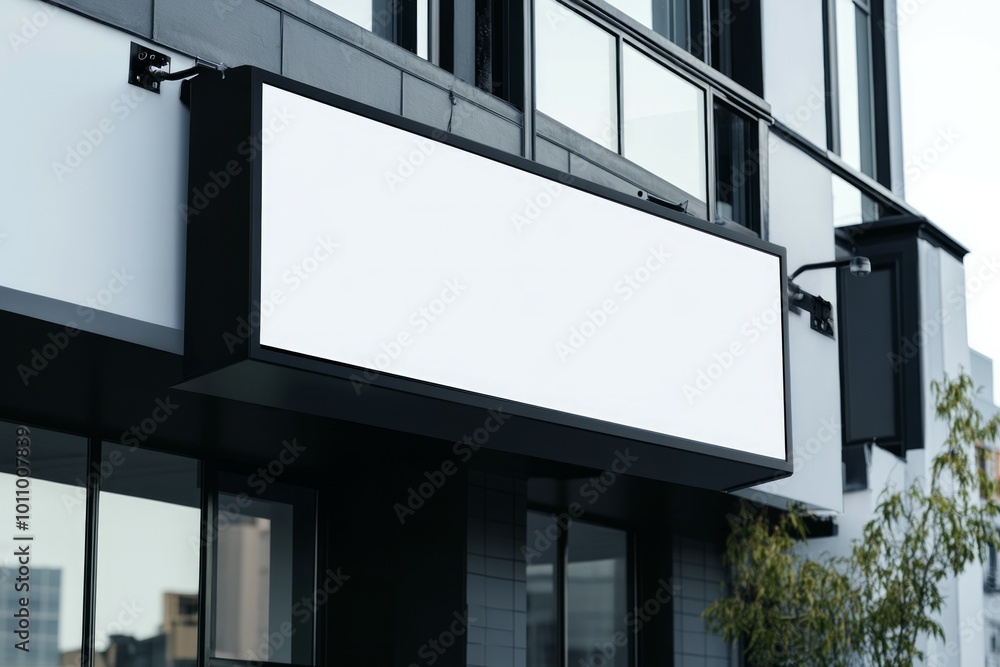 black empty outdoor hanging business signage on the side of the building, black empty outdoor hanging business signage on the side of the building,