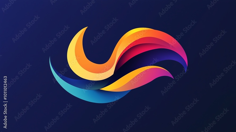 an abstract logo with a flowing line design, emphasizing simplicity and elegance, no logos or details an abstract logo with a flowing line design, emphasizing simplicity and elegance, no logos or details