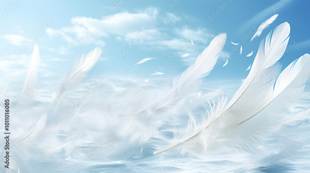 white feathers. white feathers falling from the sky white feathers. white feathers falling from the sky