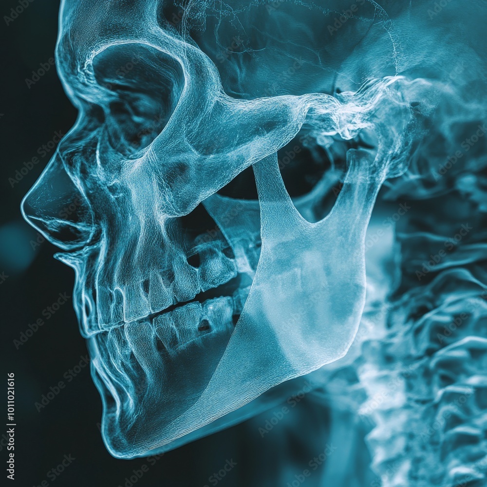 Medical Skull X-ray Image in High Detail for Healthcare and Research