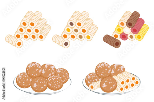 Huesos de santo yema y sabores y buñuelos