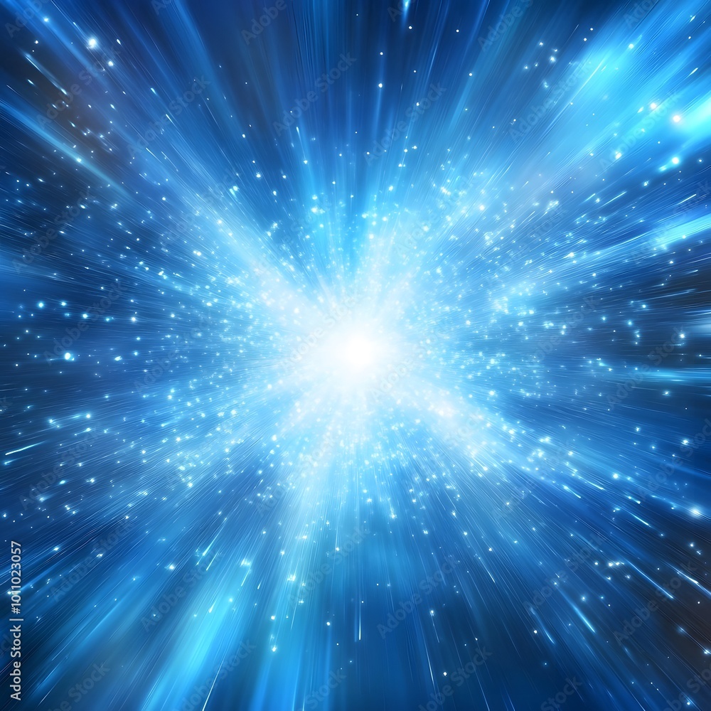 abstract blue background. explosion star, generative ai abstract blue background. explosion star, generative ai