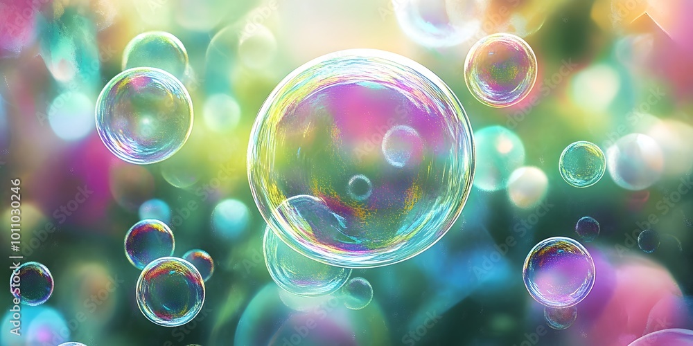 Floating soap bubbles, generative ai
Floating soap bubbles, generative ai