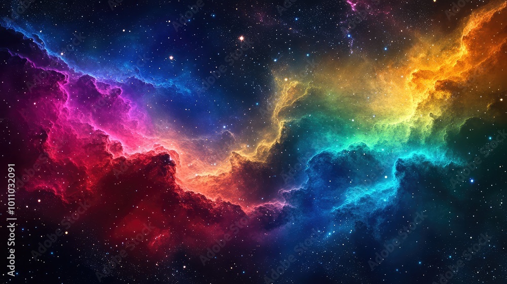 A cosmic landscape with colorful nebulae and distant galaxies, creating a breathtaking view of the universe. A cosmic landscape with colorful nebulae and distant galaxies, creating a breathtaking view of the universe.