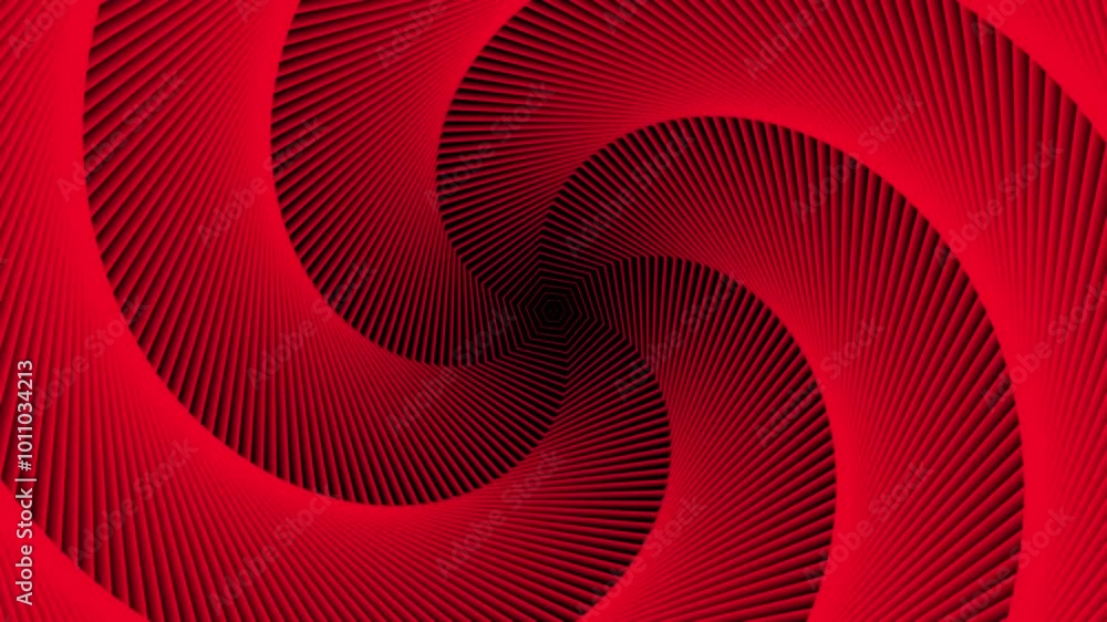 hexagon spiral in red, black background hexagon spiral in red, black background