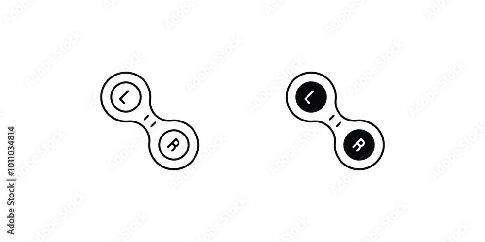 Obraz premium contact lens set icon with white background vector stock illustration
