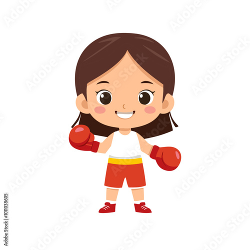 Boxer Cute Worker Work Job Profession Professional Occupation Cartoon Character
