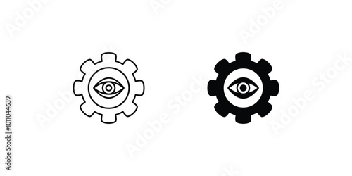 setting set icon with white background vector stock illustration