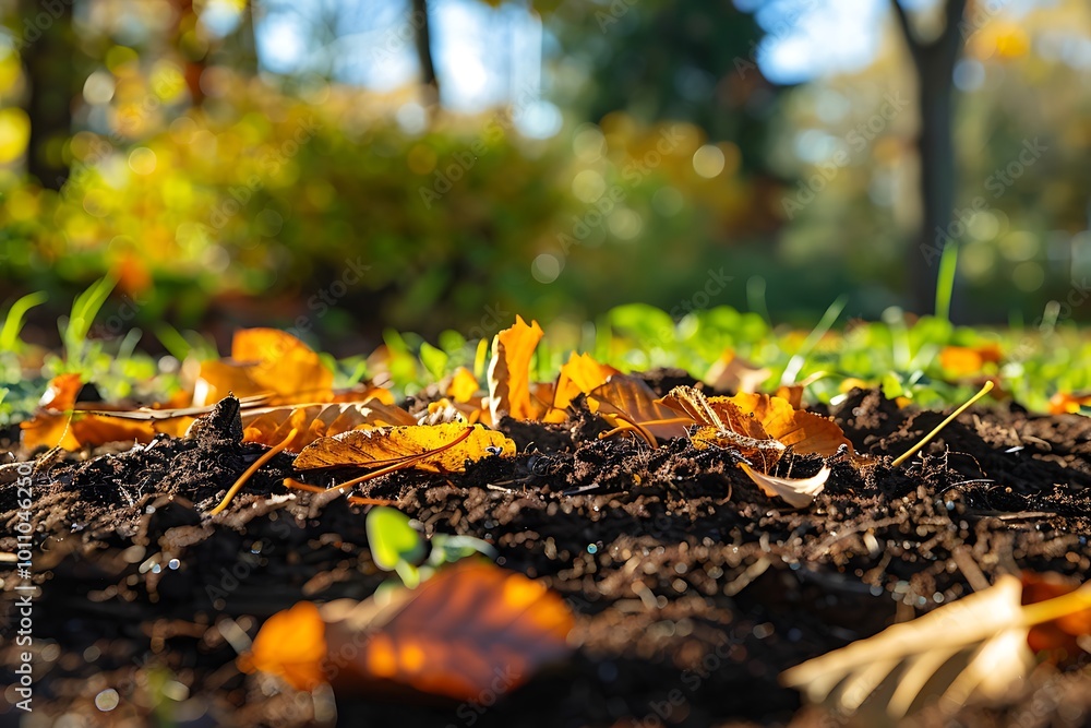 Autumn leaves on ground background Autumn leaves on ground background