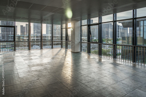 Wallpaper Mural Bright and Spacious Empty Office Space with City Views Torontodigital.ca