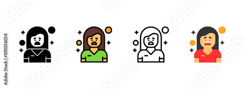 Set of Nervousness Icon