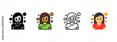 Canvas Print Set of Puzzlement Icon