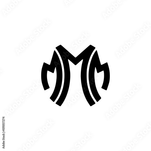 mmm letter logo vector illustration