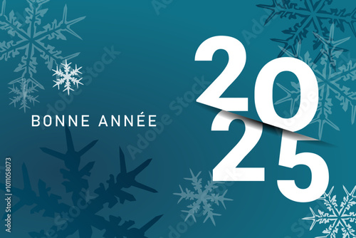 Bonne année - meilleurs vœux 2025 - vecteur pour affiche, bannière, salutation et célébration du nouvel an 2025.