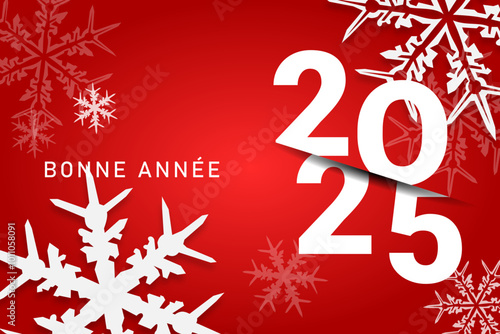 Bonne année - meilleurs vœux 2025 - vecteur pour affiche, bannière, salutation et célébration du nouvel an 2025.