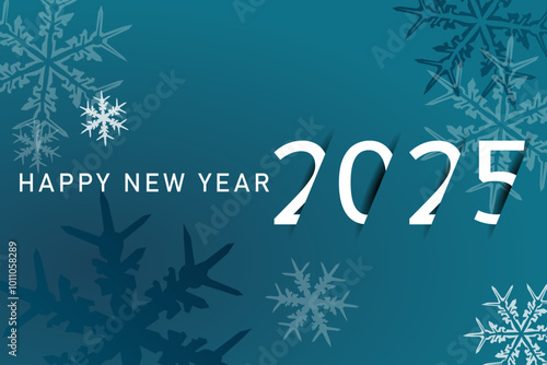 Happy new year - best wishes 2025 with colorful truncated number. Perfect vector for poster, banner, greeting and new year 2025 celebration.