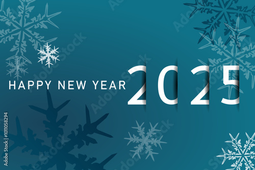 Happy new year - best wishes 2025 with colorful truncated number. Perfect vector for poster, banner, greeting and new year 2025 celebration.